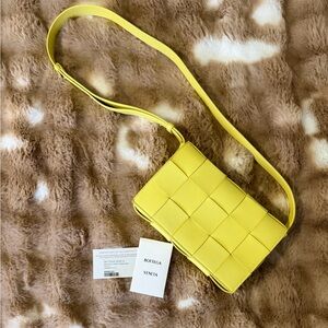 Bottega Veneta Yellow Cassette Intrecciato  Bag